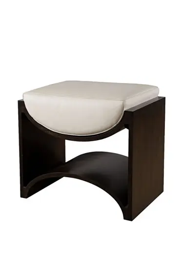 Cradle Beyaz Minderli Ahşap Bench