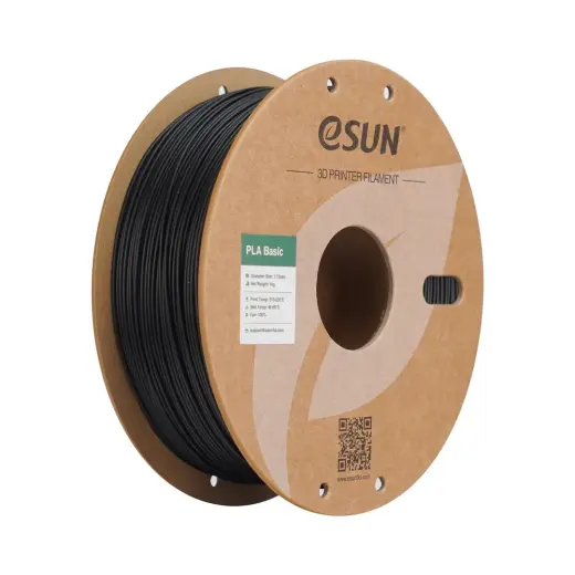 Esun PLA Basic Siyah Filament 1,75 mm 1 kg Kolay Baskı ve Temiz Yüzey Kalitesi Sunan