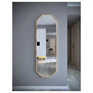 Nysamo 150 Cm Safir Meşe 6 Gen Duvar Salon Antre Hol Koridor Mutfak Banyo Ofis Aynası