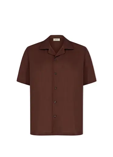 Giulio Camel Tencel Relaxed Fit Kısa Kollu Erkek Gömlek