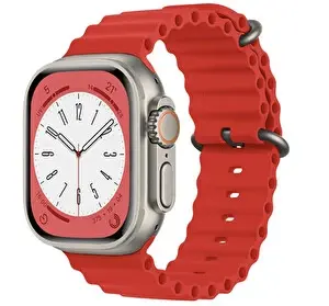 Preo Ocean Watch Band 42 44 45 49 MM Kırmızı Akıllı Saat Kordonu