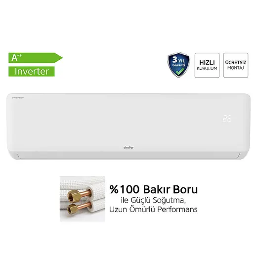 Simfer Split Klima A ++ Inverter 24.000 Btu R32
