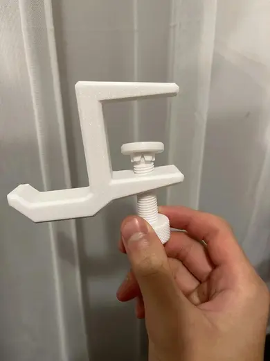 Ayarlanabilir Sıkıştırmalı Masaüstü Kulaklık Tutucu Stand (Beyaz)
