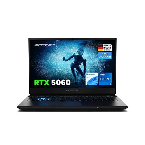 ERAZER Deputy 15 P1 MD62762 ıntel Core i7 13620H 16 GB RAM 1 TB SSD RTX5060 15.6" FHD 144Hz IPS W11H Oyuncu Laptop