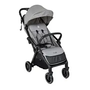 Quick Kolay Katlanan Bebek Arabası Tek Elle Katlanabilir, Ultra Hafif, 360° Dönebilen Tekerlek, 0-22 kg, Gri