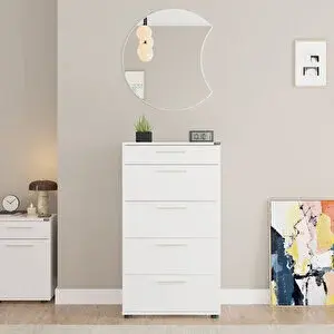 Adore Mobilya Sephia Yemek Odası Aynası Hilal - Diamond Beyaz 67x2x72 Cm