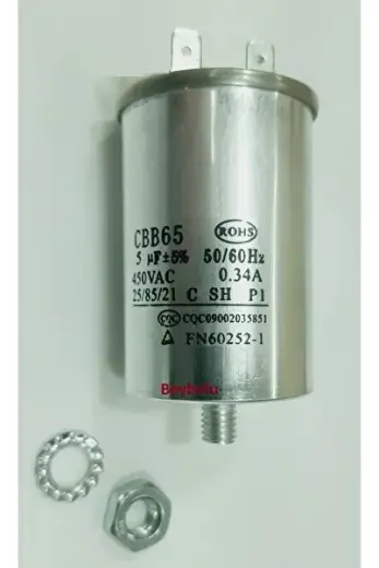 5 mf Metal Kondansatör Altus Bulaşık Makinesi Motor Kapasitörü 5 mf 450 VAC
