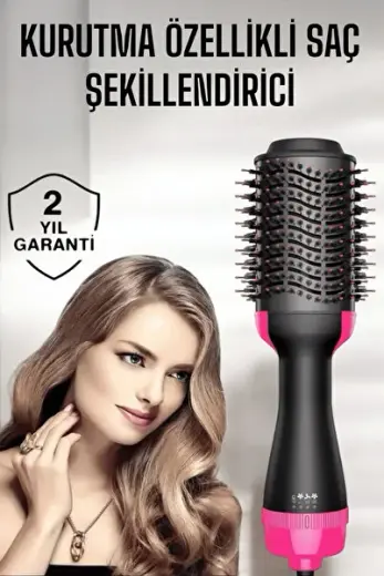 1200 Watt Gücünde, Negatif İyon Teknolojili, 3 Isı Kademeli Fön Tarağı -