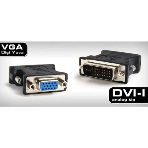 Dark DVI-I 24+5 Pin (Analog) to VGA (Dişi) Tak Çalıştır, Dönüştürücü (DK-HD-ADVIXVGA)