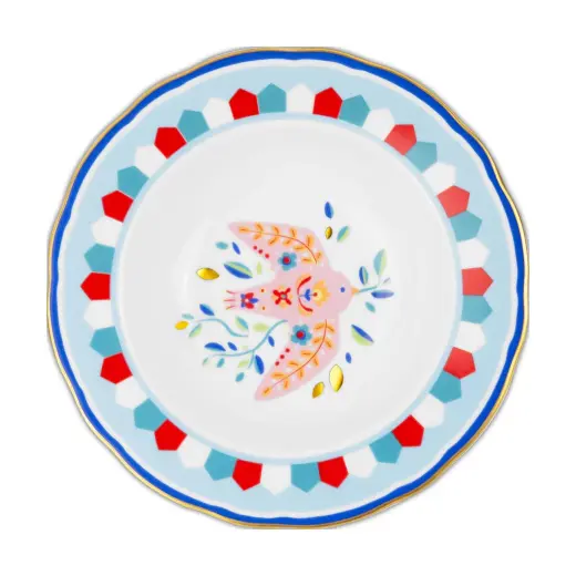 Baci Milano Mamma Mia Kuş Desenli Tabak 22 cm