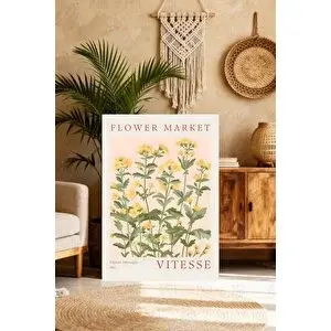 Mgi Design Lüks Çiçek Pazarı Vintage Kanvas Tablo Modern Ev Dekoru | Modern Duvar Dekoru | Salon, Yatak Odası Ve Ofis İçin | Sanatsal Ev Dekorasyonu 70x100 cm