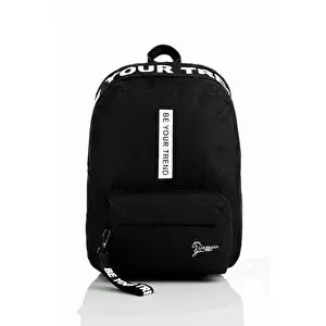 Louisiana Polo Laptop Bölmeli Okul Çantası Be Your Trend Siyah Beyaz 1140