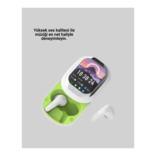 Zenviaa Dokunmatik Ekranlı Aktif Gürültü Azaltma Özellikli Kablosuz Kulaklık V5.4 Zenviaab