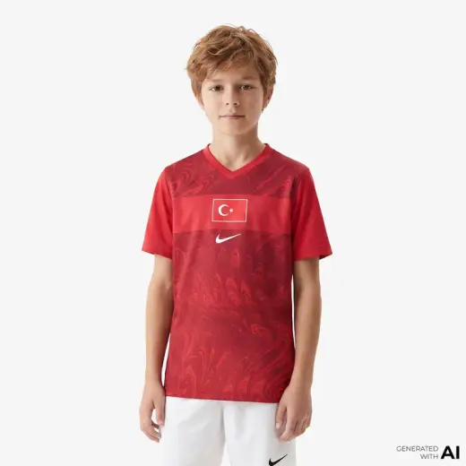 Nike Türkiye Milli Takım İç Saha Taraftar Çocuk Kırmızı Forma