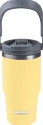 Noki T-0138 Tumbler Çift Ağızlıklı Çelik Termos Bardak 600 Ml - Soft Touch Sarı