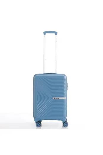 Bavul Orta ve Kabin 2li Set Kırılmaz Silikon Valiz V374 SkyBlue