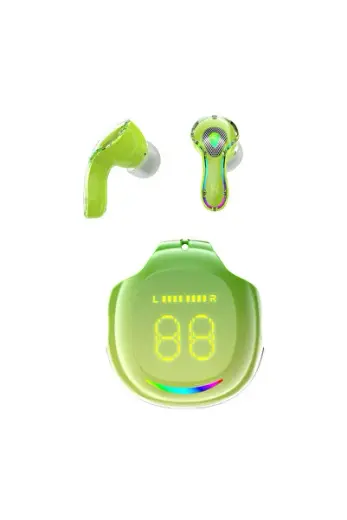 Nt-bth27 Işıklı Kaıyu Kulakiçi Bluetooth Kulaklık - Yeşil