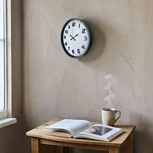 Platin Klasik Tasarım Gri 36 Cm Duvar Saati