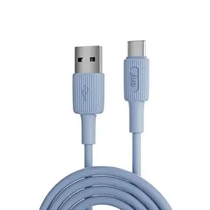 Juo JCBS661-L 66 W USB-A to USB Type-C Silikon Hızlı Şarj ve Data Kablosu 1 M Mavi