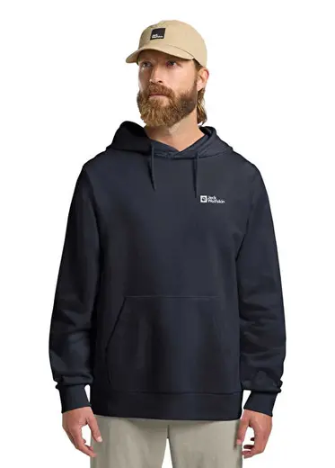 Essential Hoodie Lacivert Kapüşonlu Erkek Spor Sweatshirt
