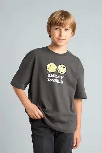 %100 Pamuk Oversize Tişört Erkek Çocuk