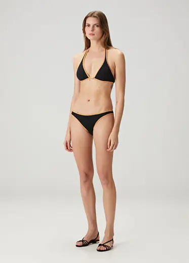 Siyah Turuncu Bikini Altı