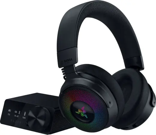Razer Kraken V4 Pro - Kontrol Hub'Lı Kablosuz Oyun Kulaklığı - Sensa Hd Haptikler (Oled Kontrol Hub'