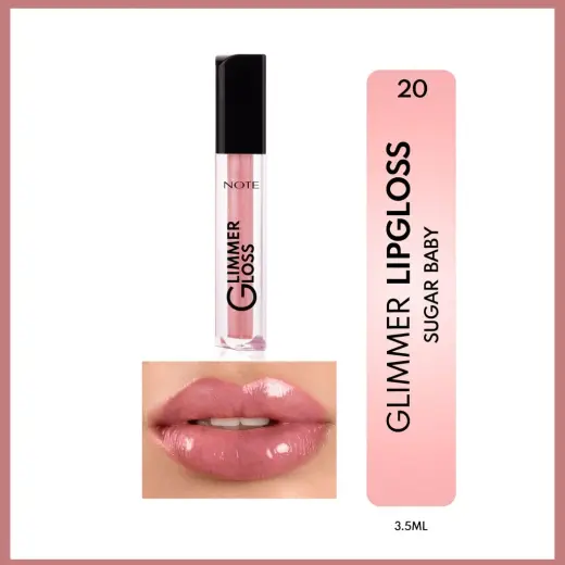 Note Glimmer Gloss Işıltılı Nemlendirici Dudak Parlatıcısı 20 Sugar Baby