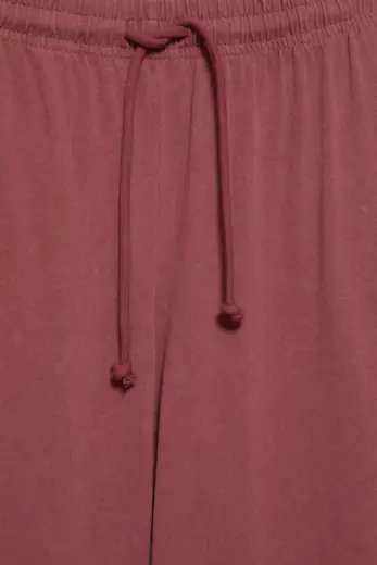 Yıldız detaylı geniş paça pantolon Bordo