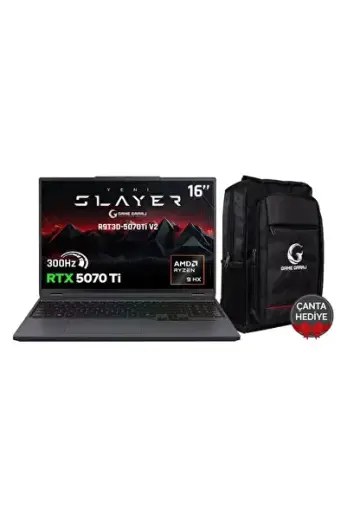 Slayer R9T3D-5070Ti V2 C5 AMD Ryzen 9 9955HX3D 32 GB RAM 2 TB SSD RTX5070Ti 16" 300Hz QHD+ FreeDOS