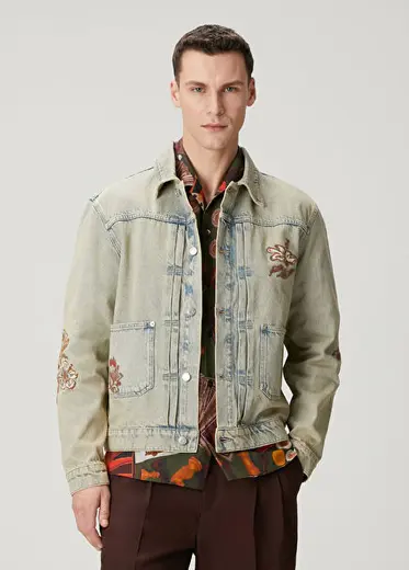 Dusty Brodee Fleurs Açık Mavi Denim Ceket