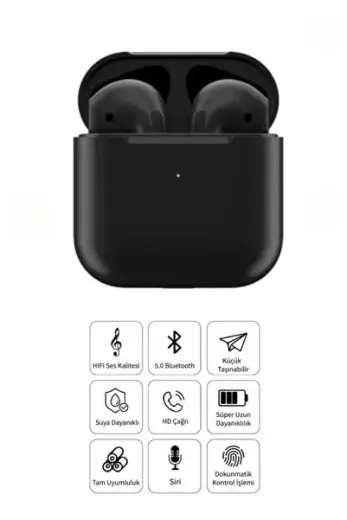 Pro 5 Plus Kablosuz Bluetooth Kulaklık – iOS ve Android Uyumlu, A Kalite, Mikrofonlu, HD Ses