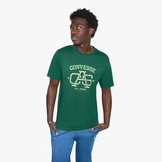 Converse Varsity Erkek Baskılı Yeşil T-Shirt