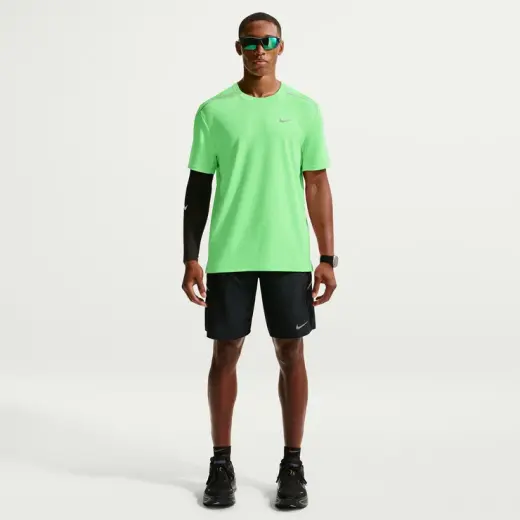 Nike Miler Dri-Fit Uv Erkek Gri Koşu T-Shirt