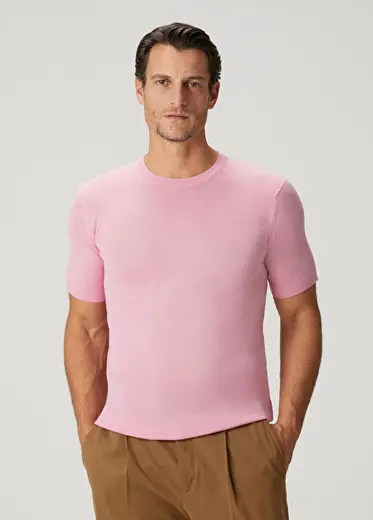 Lorca Pembe Basic T-shirt