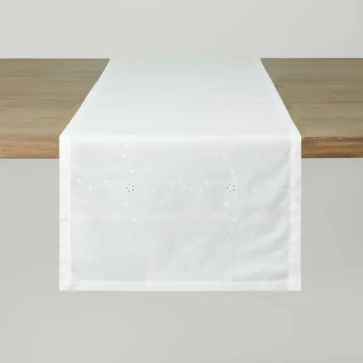 Linens Petunıa 45x170 cm Runner Kırık Beyaz