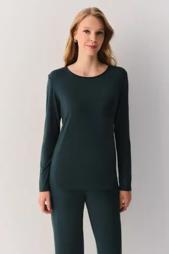 Yeşil Sleep Well Modal Pijama Üstü