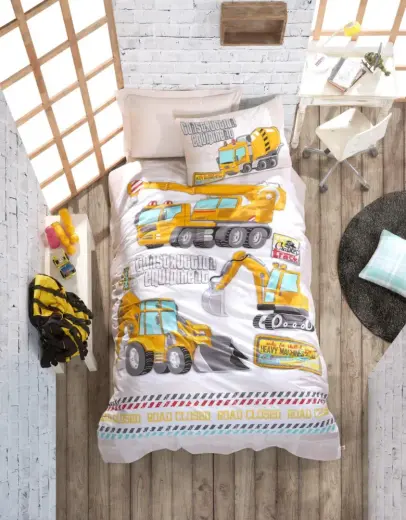 Cotton Box Track Junior Çizgi Kahraman Pamuk Çocuk Nevresim Takımı