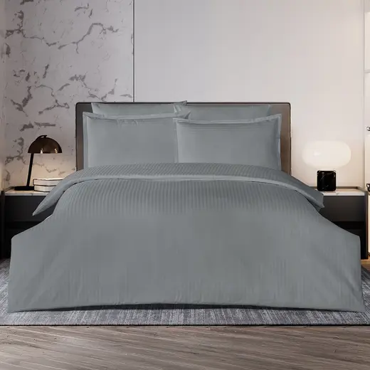 Infinity Tek Kişilik Poplin Nevresim Takımı Gri (4 Parça)