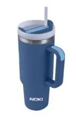 Noki T-0137 Tumbler Pipetli Çelik Termos Bardak Yedek Kapaklı 1200Ml Mavi