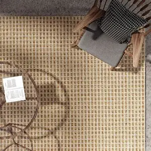 Cool Halı Milano 667 Kahve Hasır Doku Halı Kilim Salon Koridor Kesme Yolluk Dokuma Makine Halı 160x230 cm