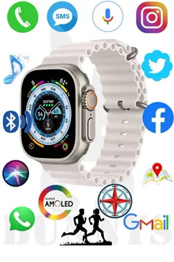 APPLE İPHONE 14 Uyumlu Akıllı Saat Watch 8 Ultra 49MM Konuşma Özellikli AMOLED EKRAN