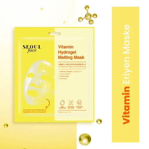 Dermal Korea Vitamin Hidrojel Eriyen Yüz Maskesi 34 gr