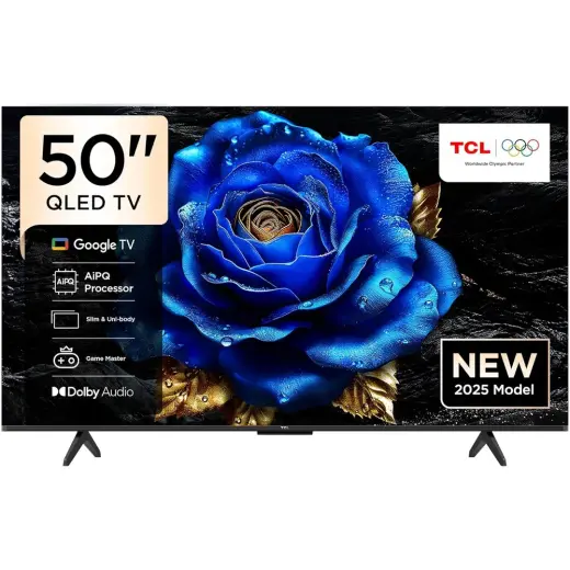 TCL 50T6C 50" 127 Ekran Uydu Alıcılı 4K Ultra HD Google QLED TV