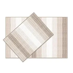 Koçtaş Plus Çizgi Paspas 60*90-45*60 Bej