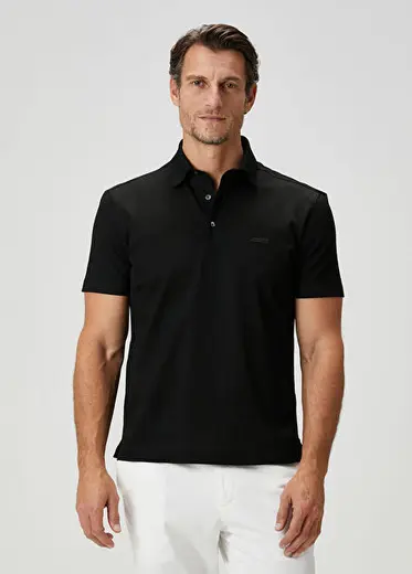 Siyah Polo Yaka T-shirt