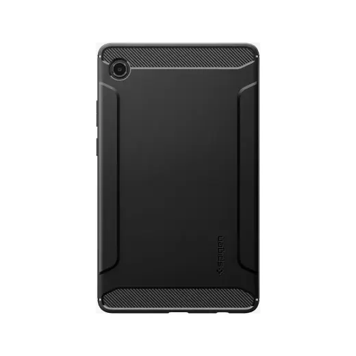 Spigen Galaxy Tab A11 ile Uyumlu Kılıf Rugged Armor Üst Düzey Koruma Siyah Karbon Kapak - ACS10462 (Spigen TR Garantili)