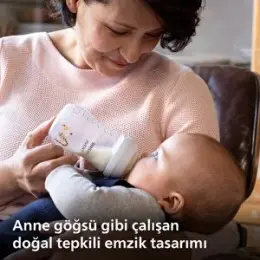 Doğal Tepkili Zürafa Desenli Biberon, PP, 260ml, 3-6 Ay, SCY903/66 4