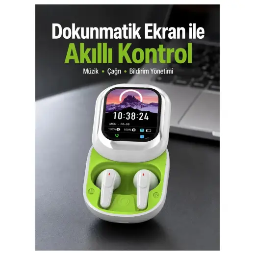 sbodurhome Dokunmatik Ekranlı Aktif Gürültü Azaltma Özellikli Kablosuz Kulaklık V5.4
