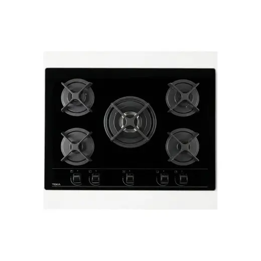 Teka HF LUX 70 5G AI AL TR CI Ankastre Kristal Wok Gözlü Cam Gazlı Ocak Döküm Izgara Siyah 70 cm 40229048